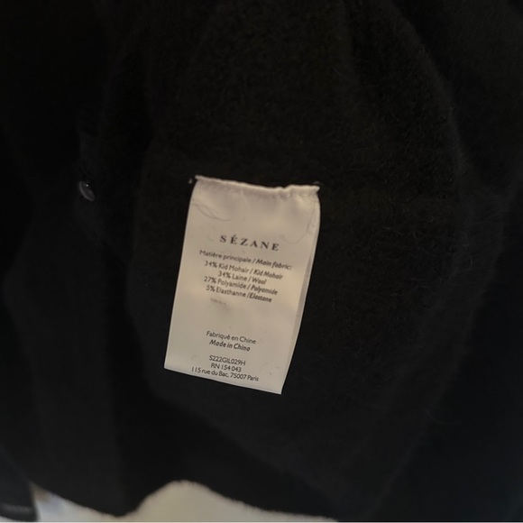 NEW Sezane Melina Cardigan in Black - size M - Picture 6 of 8